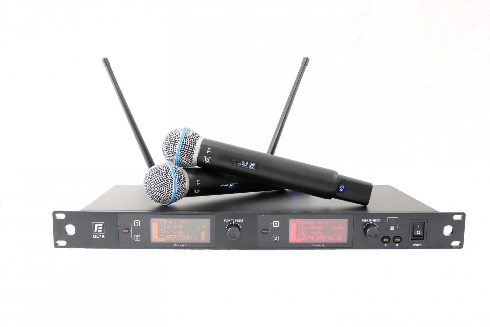 RFIntell QL7R/T1-A 651,800-683,400 МГц 2-канальная радиосистема с 2-мя ручными микрофонами в Пензе