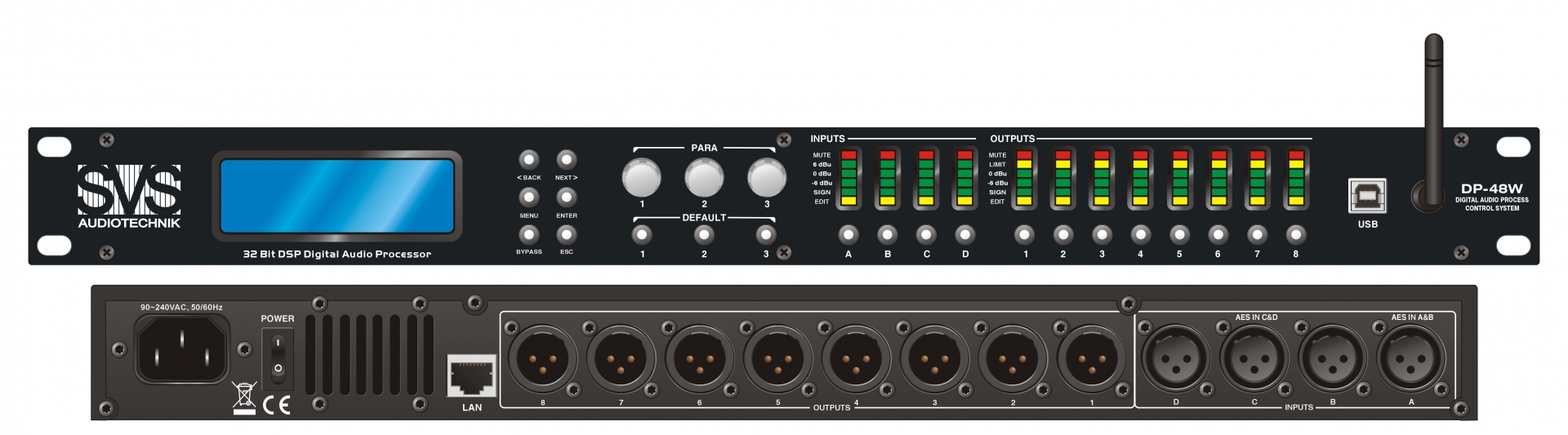 SVS Audiotechnik DP-48W Цифровой процессор: 4 входа 8 выходов в Пензе