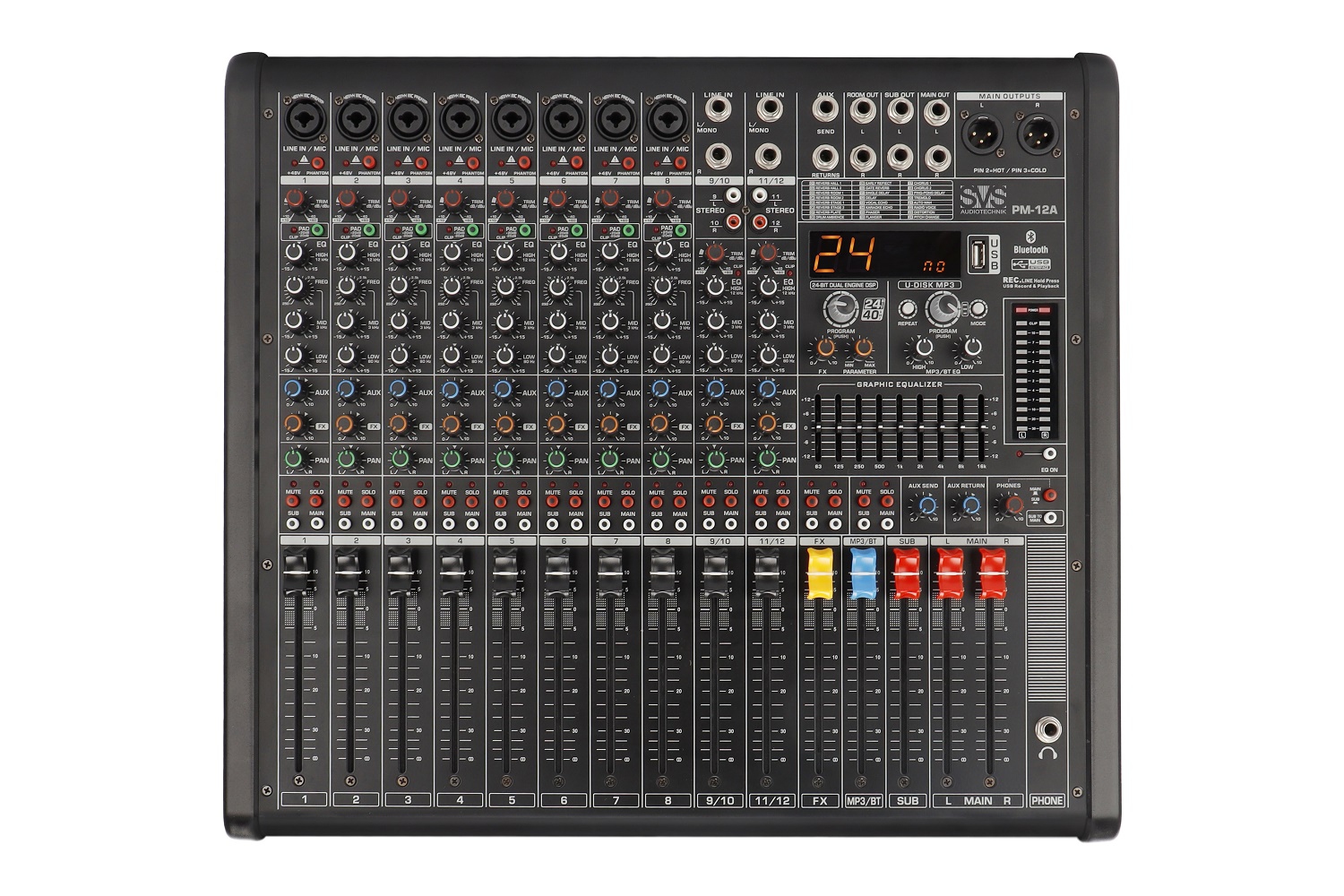 SVS Audiotechnik mixers PM-12A Активный аналоговый микшерный пульт, 12-канальный в Пензе